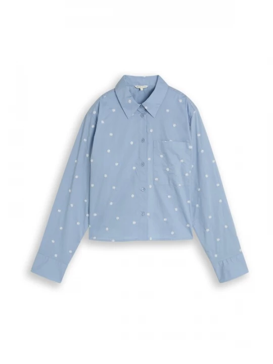 Foto van product TOM TAILOR DENIM Blouse duifblauw / wit