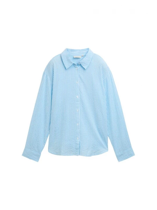 Foto van product TOM TAILOR DENIM Blouse lichtblauw / wit