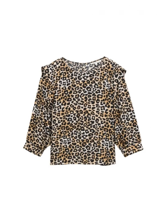 Foto van product TOM TAILOR DENIM Blouse lichtbruin / zwart