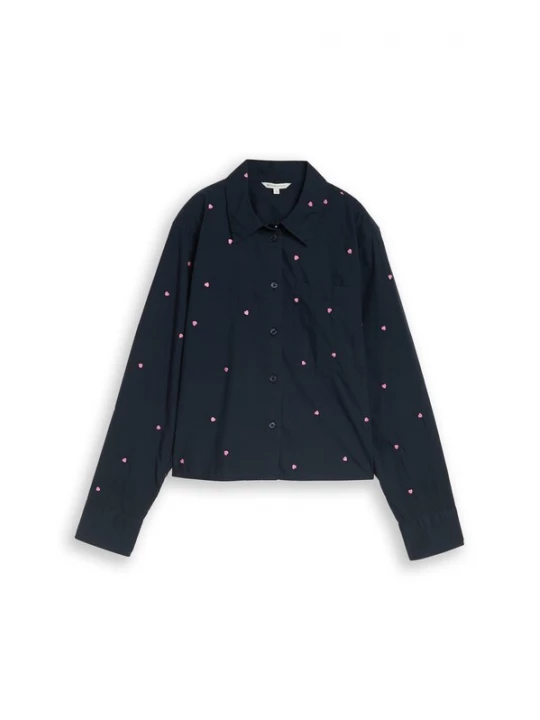 Foto van product TOM TAILOR DENIM Blouse navy / lichtroze