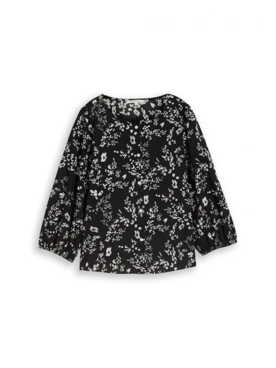 Foto van product TOM TAILOR DENIM Blouse zwart / offwhite