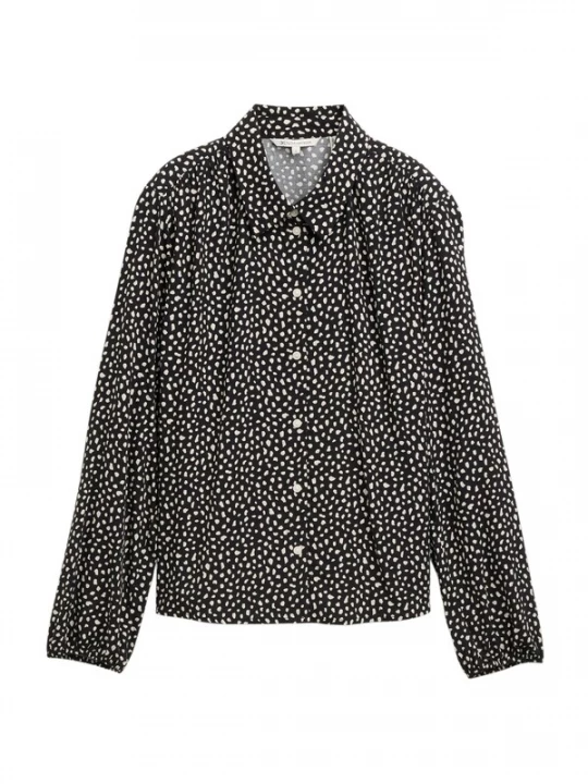Foto van product TOM TAILOR DENIM Blouse zwart / offwhite