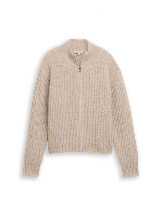 Foto van product TOM TAILOR DENIM Gebreid vest beige gemêleerd