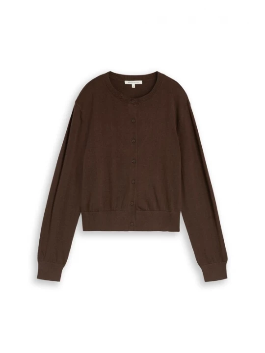 Foto van product TOM TAILOR DENIM Gebreid vest chocoladebruin