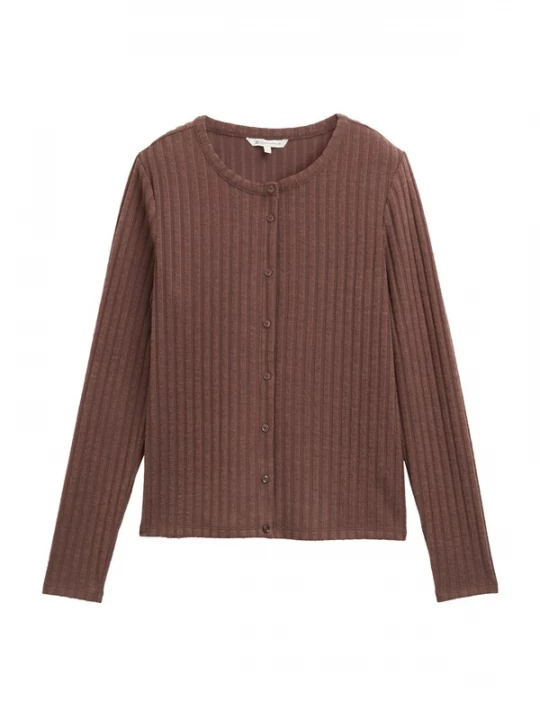 Foto van product TOM TAILOR DENIM Gebreid vest chocoladebruin