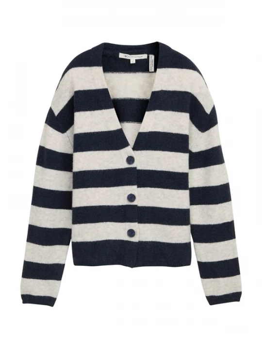 Foto van product TOM TAILOR DENIM Gebreid vest crème / navy