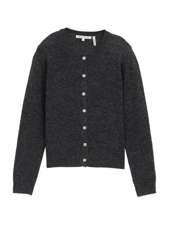 Foto van product TOM TAILOR DENIM Gebreid vest grijs gemêleerd