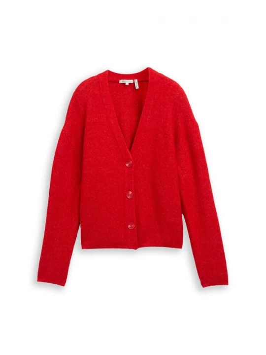 Foto van product TOM TAILOR DENIM Gebreid vest rood