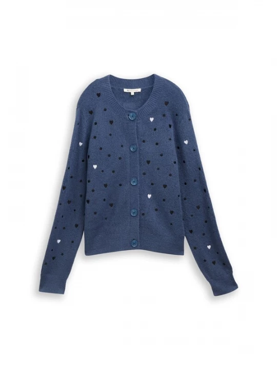 Foto van product TOM TAILOR DENIM Gebreid vest saffier / zwart / wit