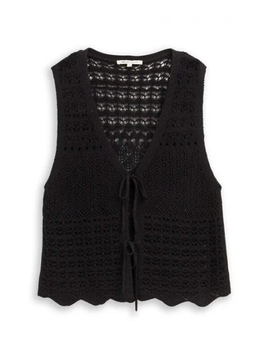Foto van product TOM TAILOR DENIM Gebreide bodywarmer zwart