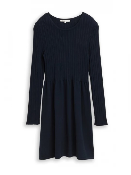 Foto van product TOM TAILOR DENIM Gebreide jurk donkerblauw