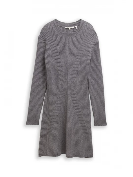 Foto van product TOM TAILOR DENIM Gebreide jurk grijs