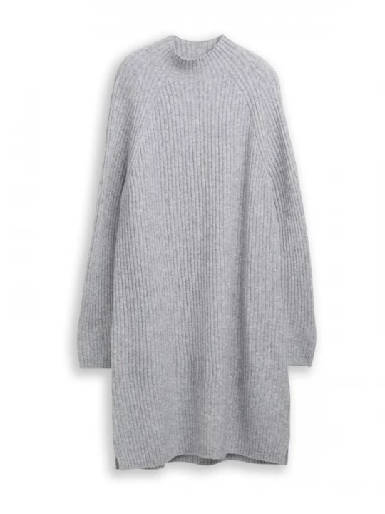 Foto van product TOM TAILOR DENIM Gebreide jurk lichtgrijs