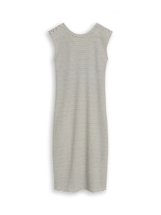 Foto van product TOM TAILOR DENIM Gebreide jurk zwart / wit
