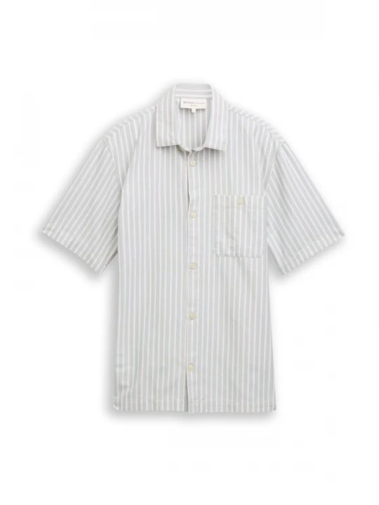 Foto van product TOM TAILOR DENIM Overhemd brokaat / pastelgroen / wit