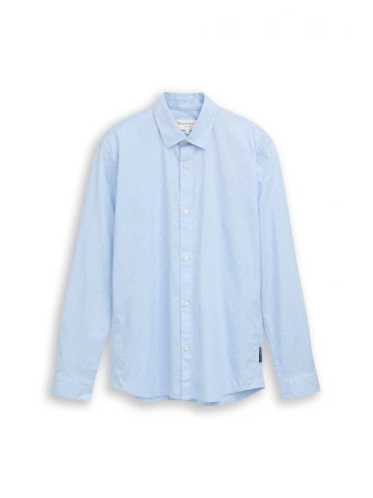 Foto van product TOM TAILOR DENIM Overhemd lichtblauw / wit