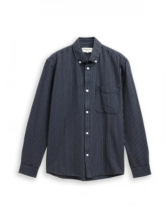 Foto van product TOM TAILOR DENIM Overhemd navy / wit