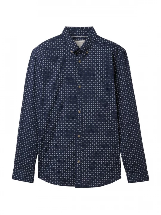 Foto van product TOM TAILOR DENIM Overhemd navy / wit