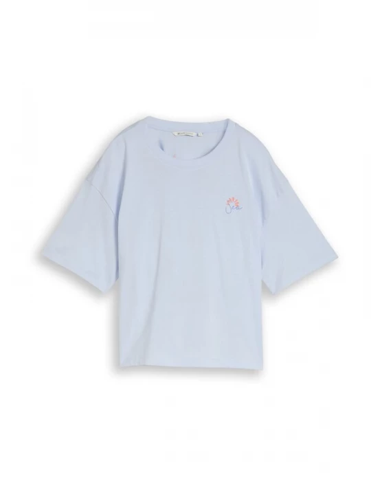Foto van product TOM TAILOR DENIM Shirt blauw / lichtblauw / oranje / wit
