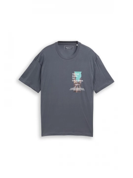 Foto van product TOM TAILOR DENIM Shirt camel / turquoise / grafiet / wit