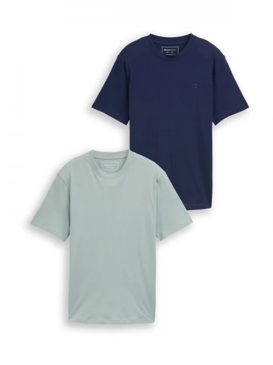 Foto van product TOM TAILOR DENIM Shirt donkerblauw / mintgroen