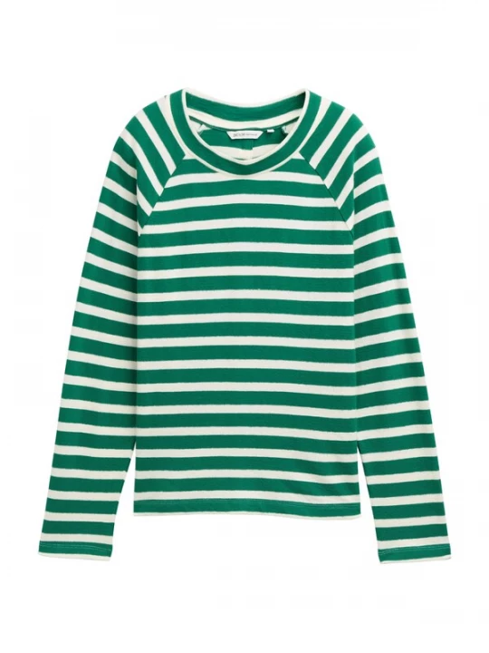 Foto van product TOM TAILOR DENIM Shirt grasgroen / wit