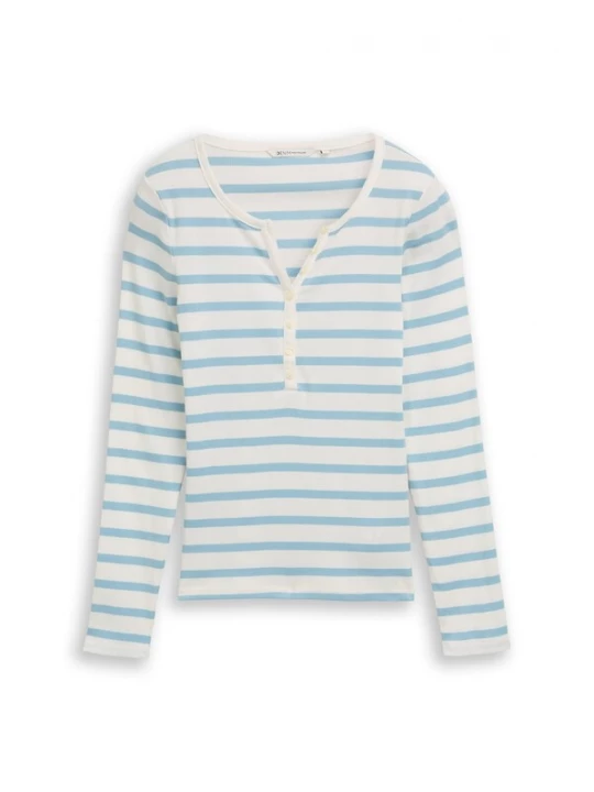 Foto van product TOM TAILOR DENIM Shirt hemelsblauw / natuurwit