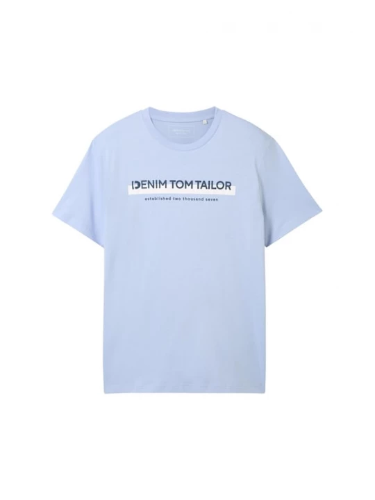 Foto van product TOM TAILOR DENIM Shirt lichtblauw / donkerblauw / wit