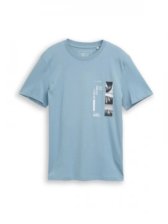 Foto van product TOM TAILOR DENIM Shirt lichtblauw / zwart / wit