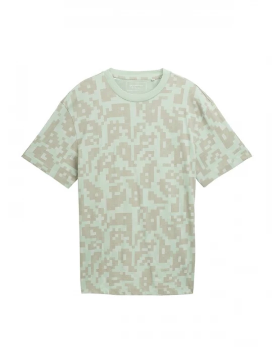 Foto van product TOM TAILOR DENIM Shirt lichtgrijs / olijfgroen / mintgroen