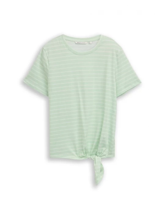 Foto van product TOM TAILOR DENIM Shirt lichtgroen / offwhite