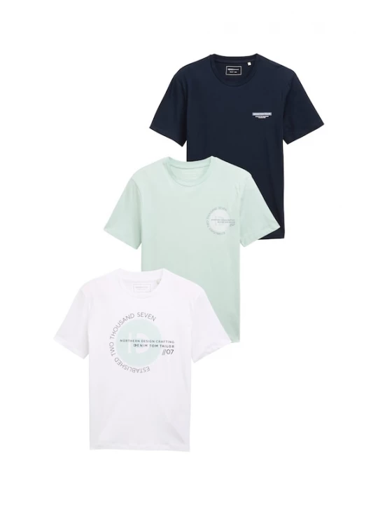 Foto van product TOM TAILOR DENIM Shirt marine / pastelgroen / wit