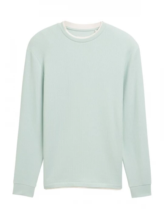 Foto van product TOM TAILOR DENIM Shirt mintgroen / wit