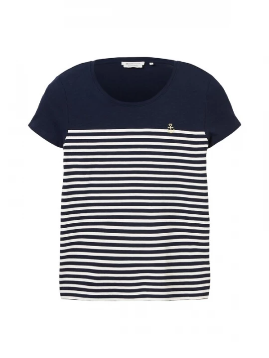 Foto van product TOM TAILOR DENIM Shirt navy / wit