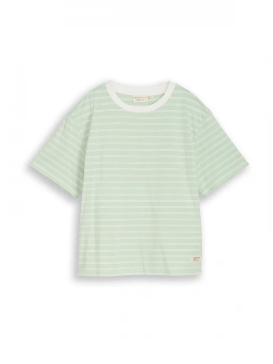 Foto van product TOM TAILOR DENIM Shirt pastelgroen / wit