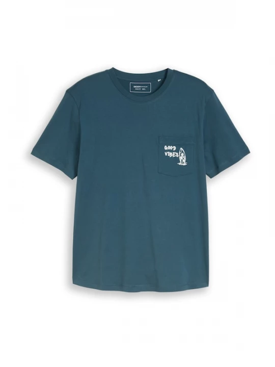 Foto van product TOM TAILOR DENIM Shirt petrol / wit