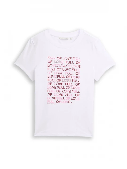 Foto van product TOM TAILOR DENIM Shirt pink / rood / wit