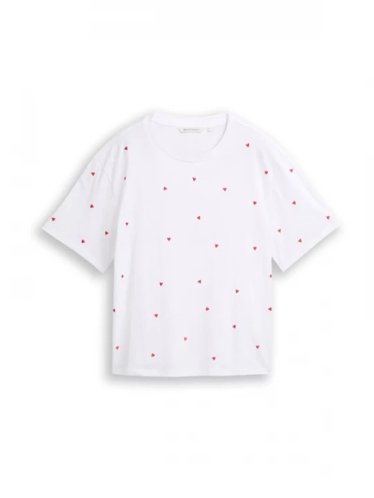 Foto van product TOM TAILOR DENIM Shirt rood / wit