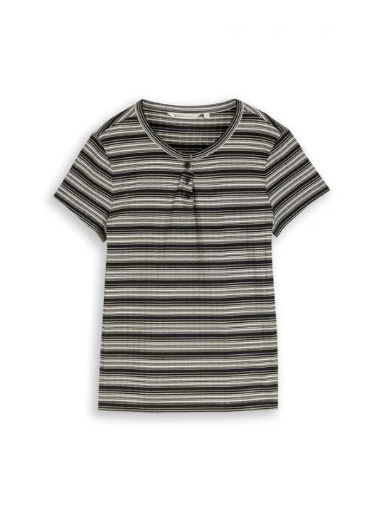 Foto van product TOM TAILOR DENIM Shirt zwart / wit