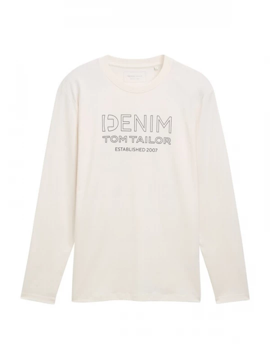 Foto van product TOM TAILOR DENIM Shirt zwart / wolwit