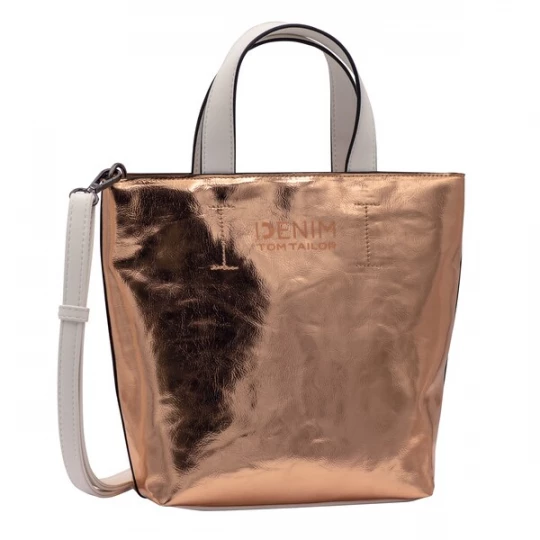 Foto van product TOM TAILOR DENIM Shopper 'Madita' goud / wit