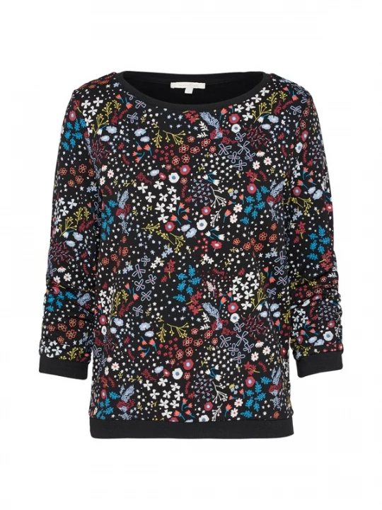 Foto van product TOM TAILOR DENIM Sweatshirt blauw / zwart / wit