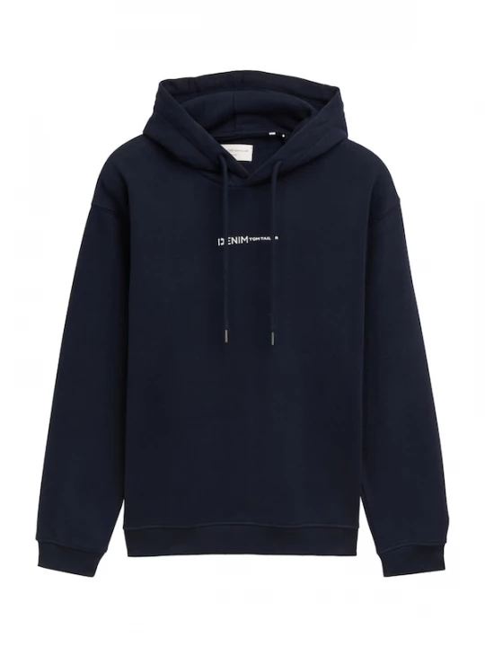 Foto van product TOM TAILOR DENIM Sweatshirt donkerblauw / wit