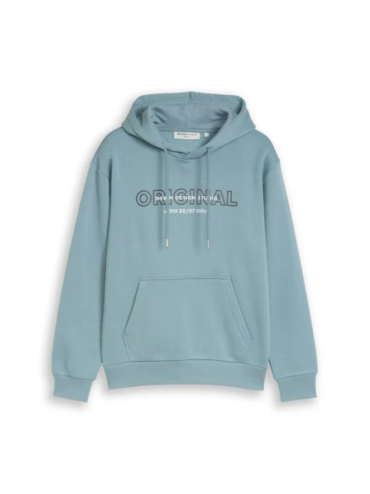 Foto van product TOM TAILOR DENIM Sweatshirt lichtblauw / antraciet / wit