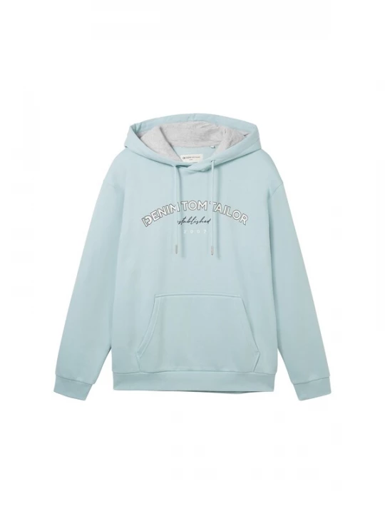 Foto van product TOM TAILOR DENIM Sweatshirt lichtblauw / grijs gemêleerd / zwart / wit