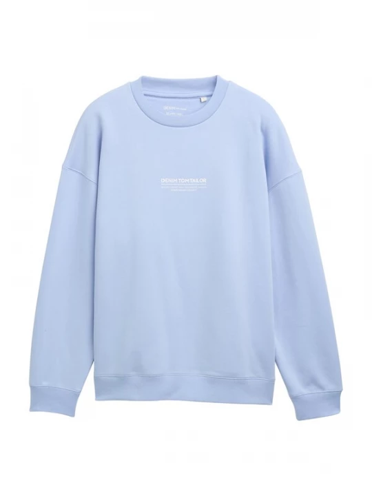Foto van product TOM TAILOR DENIM Sweatshirt lichtblauw / wit