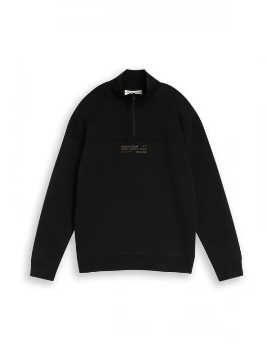 Foto van product TOM TAILOR DENIM Sweatshirt ombergrijs / zwart