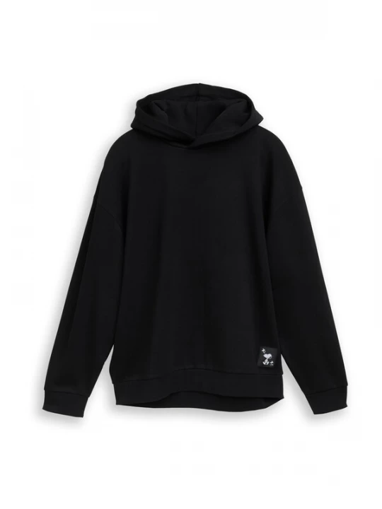 Foto van product TOM TAILOR DENIM Sweatshirt 'Peanuts' zwart / wit