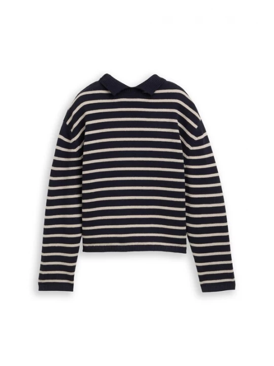 Foto van product TOM TAILOR DENIM Trui beige / navy