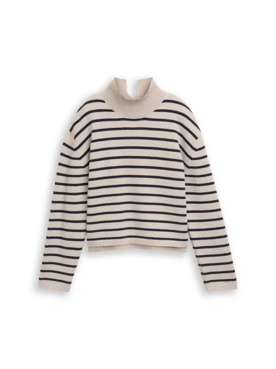 Foto van product TOM TAILOR DENIM Trui beige / navy